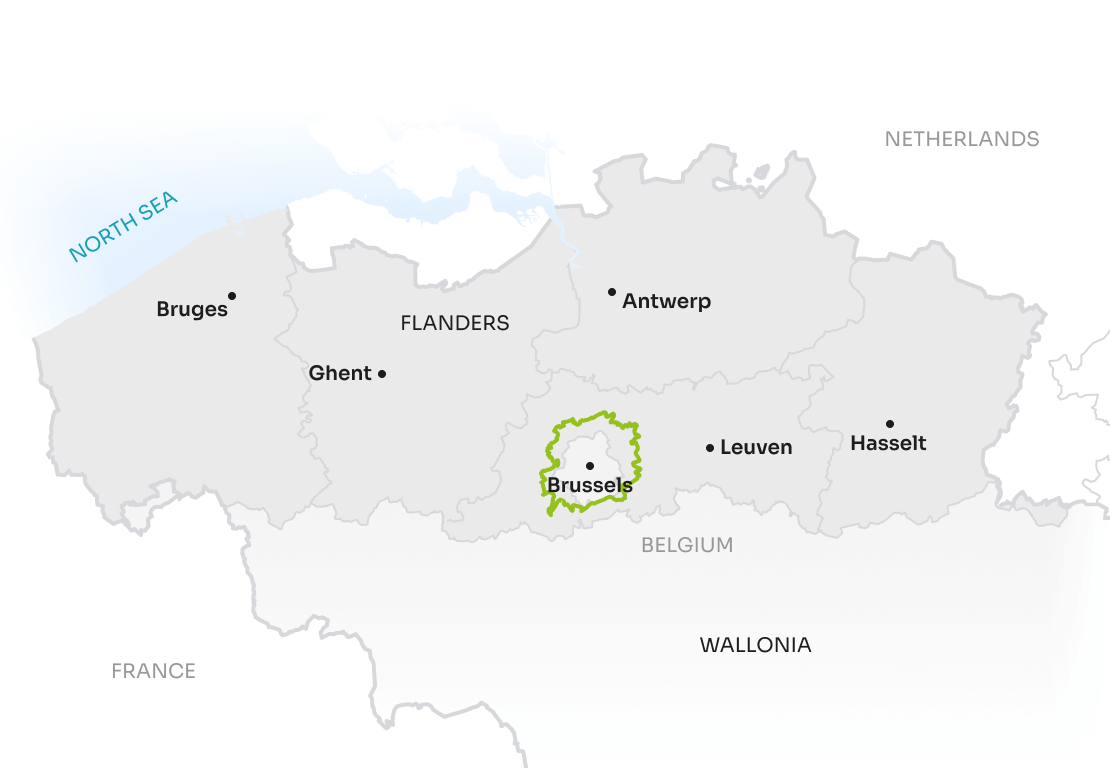 Map Flanders EN Green Belt Route