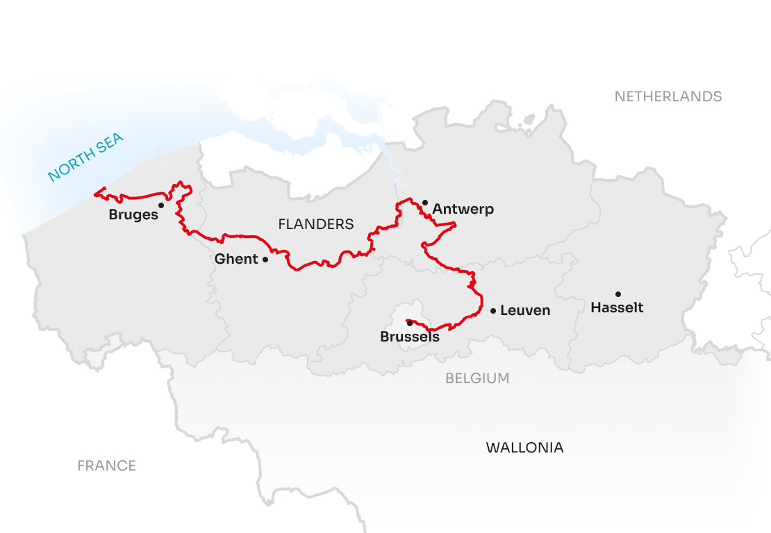 Map Flanders EN Art Cities Route