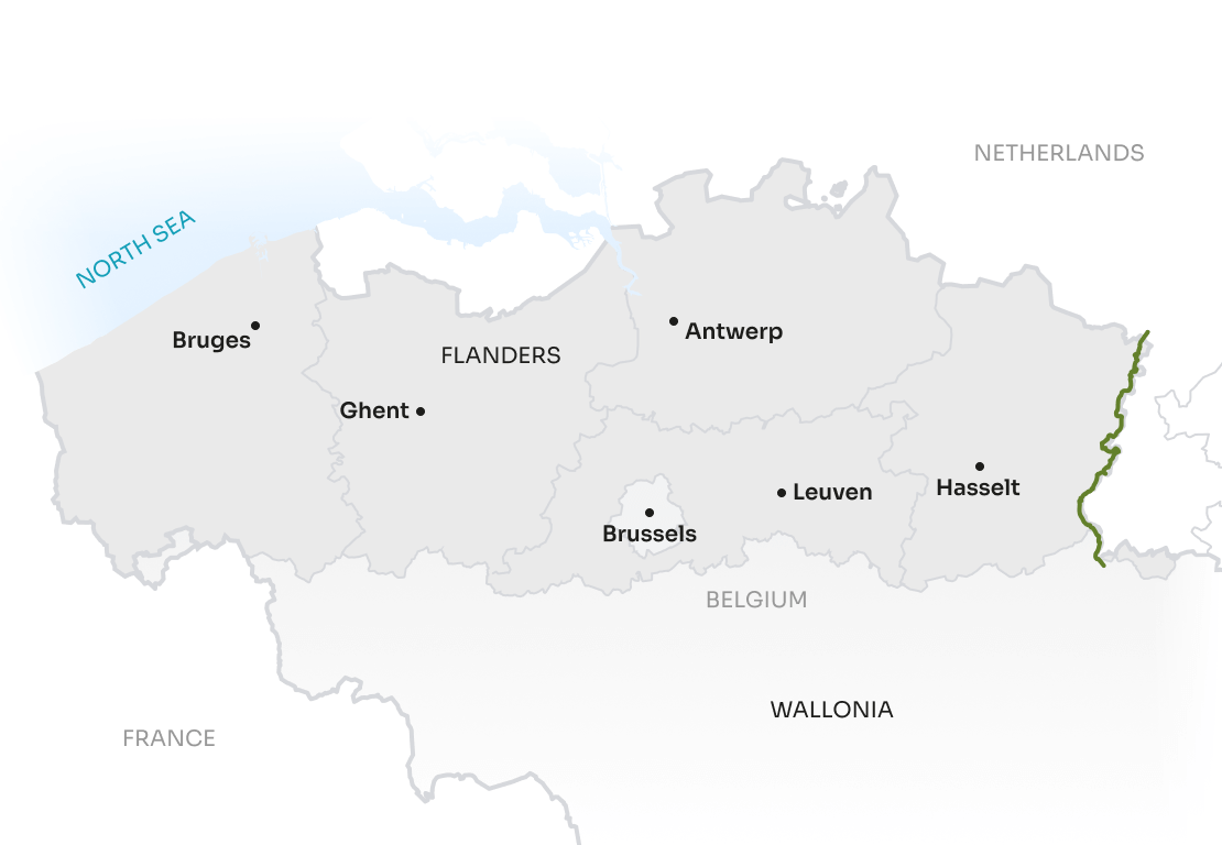 Map Flanders EN Meuse Route