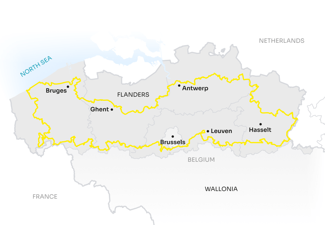 Map Flanders EN Flanders Route