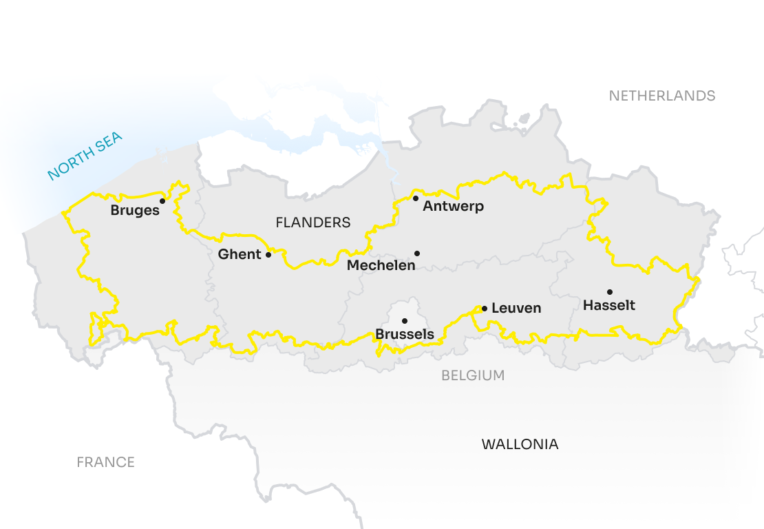 Map Flanders EN Flanders Route